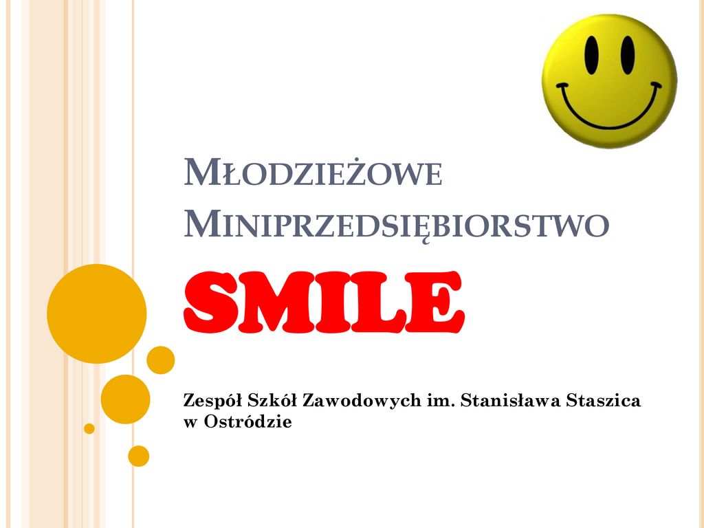 Młodzieżowe Miniprzedsiębiorstwo SMILE ppt pobierz